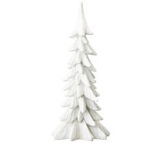 a white christmas tree is shown against a white background