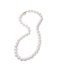 Affinity White Pearl Necklace - Coomi Luxury White Gold Single Strand Pearl Necklace, Luxury White Gold Round Pearl Necklace, Luxury Vintage White Beaded Necklace, Luxury Single Strand Yellow Gold Pearl Necklace, Luxury Oval Bridal Necklace, Luxury High Luster Necklaces For Formal Occasions, Classic Single Strand Round Diamond Necklace, Classic Round Single Strand Diamond Necklace, Classic Diamond Necklace With Pearl Chain For Formal Events