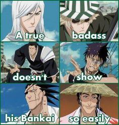 anime characters with different expressions and sayings