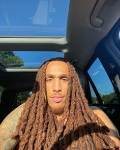 Honey Brown Locs Men, Brown Locs Men, Faux Locs Men, Dyed Locs Men, Black Gingers, Masc Hair, Mens Twists