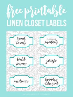 the free printable linen closet labels