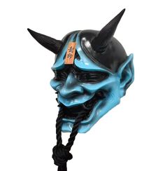 👺The Oni Mask is perfect for anyone who wants to look their coolest – It’s sure to turn heads when you wear it out 💥This Oni Mask is the real deal, With its exaggerated features and demonic design, this mask is sure to send a message that you're not someone to be messed with.Made from high-quality materials, this mask is perfect for a variety of occasions, including cosplay, Halloween, costume parties, and more.So, if you're looking to make an impression, put on the Oni Mask and show everyone Oni Samurai, Ghost Mask, Oni Mask, Costume Parties, Wooden Statues, Dark Outfits, Cosplay Halloween, Ghost Faces, Large Animals