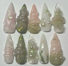 Fairy Nail Ideas, Fairy Garden Nails, Fairy Core Nails, Anime Wallpapers Backgrounds, Fairy Nail Art, Rave Nails, Fairy Nails, Garden Nails