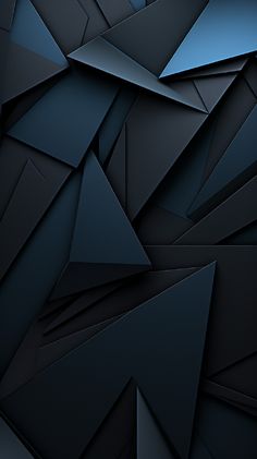 an abstract dark blue background with triangles