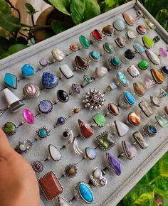 Funky Rings, Rings Gemstone, Rings Handmade, Rings Vintage, Jewelry Accessories Ideas, Dope Jewelry, Funky Jewelry, Jewelry Lookbook, Handmade Rings