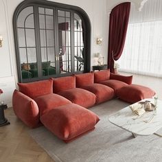 Cloud Modular Sectional Sofa with 2 Storage Ottomans,157" Down Filled Comfort U Shaped Sofa Couch for Living Room - On Sale - Bed Bath & Beyond - 40622666 Modern Living Room Sofa Set, Modern Living Room Sofa, Floor Couch, Living Room Furniture Styles