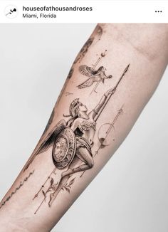 Mowgli Tattoo, Greek Goddess Tattoo, Athena Tattoo, Geometric Sleeve Tattoo, Forearm Band Tattoos, Greek Mythology Tattoos, Wrist Tattoos For Guys, Goddess Tattoo, Cool Forearm Tattoos