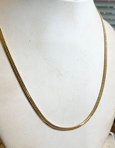 1960s new old stock yellow gold plate necklace  18 inches 3mm Gold Plate Necklace, Plate Necklace, Gold Chain Necklace, Gold Plated Necklace, Vintage 1960s, Long Necklace, Chains Necklace, Gold Chains, 1960s