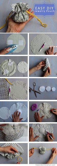 the instructions for how to make an easy diy project with yarn and fabric flowers