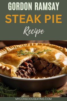 Steaming steak pie fresh from the oven Steak Pie Recipe, Gordon Ramsay Steak, Steak Pie, Meat Pie Recipe, Dinner Experience, Steak And Ale, Hearty Comfort Food