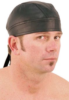 Leather dew rag, leather skull cap, leather head wrap! Leather bandanna helps hide helmet hair and a damn good fashion statement. Made of top grain buffalo leather. One size fits all, ties in back. [ 1#] hides helmet hair one size ties in back top grain buffalo leather IMPORTANT SPECIFICATIONS: MANUFACTURER: This quality product is a Jamin Leather® brand or other reputable brand that matches or exceeds our quality standards, for the price.LEATHER: Buffalo leather is soft and supple to the touch. Helmet Hair, Leather Travel Bag, Leather Skin, Leather Hats, Leather Shirt, Buffalo Leather, Leather Collar, Leather Travel, Head Wrap