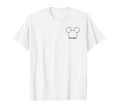 PRICES MAY VARY. Officially Licensed Disney Mickey And Friends Apparel for Women - Men - Boys - Girls - Toddler; Mickey And Friends T-Shirts; Mickey T-Shirts; Family Event; Family Trip; Family Vacation; Disney+; Disney Plus; Disneyland; Disney World; Gift For Grandpa; 23DNMC01380A-002 Lightweight, Classic fit, Double-needle sleeve and bottom hem Mickey Outline, Disney Honeymoon Shirts, Disney Honeymoon, Mickey Shirt, Honeymoon Shirts, Disney World Shirts, Disney Friends, Friends Tshirt, Pocket Logo