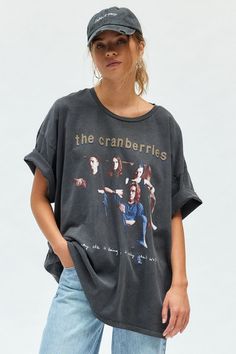 The Cranberries T-Shirt Dress Urban Outfitters Graphic Tees, Oversized Band Tee, The Cranberries, Baggy T-shirt, Women's Graphic Tees, Vintage Graphic Tees, Fitted Tunic, Oversized Graphic Tee, Graphic Tees Vintage