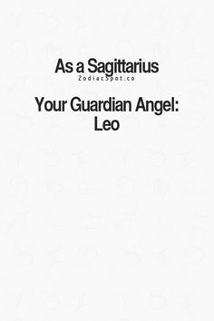 the cover of as a sagitaruus, you're guardian angel leo