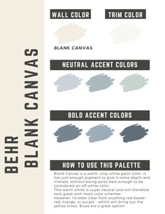 an info sheet with different shades of paint