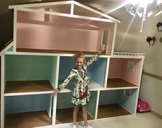 18in Doll House, Diy Our Generation Doll House, Barbie House Ideas, American Girl Storage, My Life Doll Clothes, American Doll House, Doll Organization, Ag Doll House, American Girl House