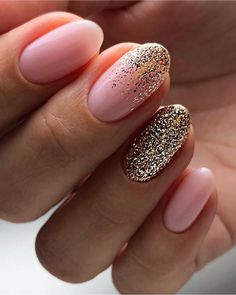 Shellac Toes, Wedding Nails Glitter, Nail Designs Glitter, Perfect Nails, Wedding Nails, Trendy Nails, Beauty Nails, Natural Nails, Glitter Nails