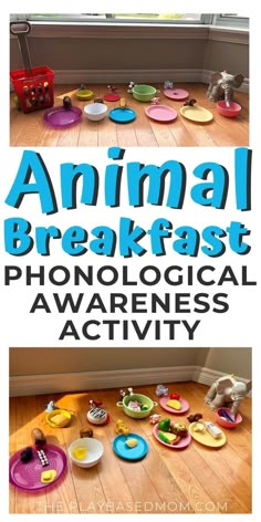 animal breakfast phonological awareness activity for toddlers to learn how to use them