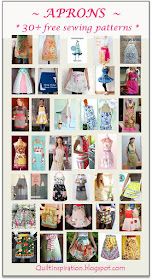 an advertisement for aprons with pictures of dresses and other sewing items on it's front cover