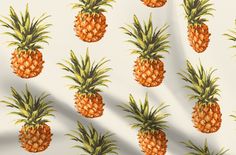 a pineapple pattern is shown on a white background with a ruler in the foreground