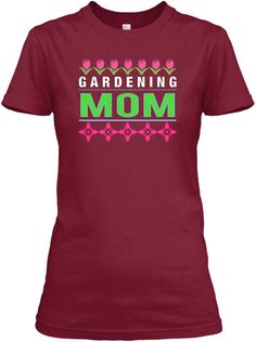 Red Tshirts For Garden Mom, Unique Graphic Tee shirts for Women | Garden Mom Tees | Mom Fashion T-shirts Outfit  #Mom #Garden #Gardening #Tees #Tshirts #MomDress #Dresses Tshirts For Women, Tee Shirts For Women, Mom Fashion, Vintage Diy, Mom Dress, Mom Tees, Tshirt Outfits