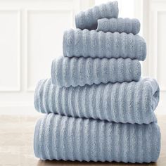 Strike a stylish look with these Spring Bloom Spa Collection bath towels.Click this BED & BATH GUIDE to find the perfect fit and more!FEATURES 6-piece set Superior combed cotton Softer & more plush with every wash Superior absorbency 2-ply yarns Textured stripes Solid styling WHAT'S INCLUDED 2 bath towels: 27'' x 54'' (each) 2 hand towels: 16'' x 28'' (each) 2 washcloths: 13'' x 13'' (each) CONSTRUCTION & CARE Cotton Machine wash Imported Size: 6 Pc Set. Color: Spa Blue. Gender: unisex. Age Grou Twist Weave, Spa Towels, Quick Dry Towel, Blue Towels, Luxury Spa, Cotton Bath Towels, Spring Blooms, Soft Towels, Bath Towel Sets