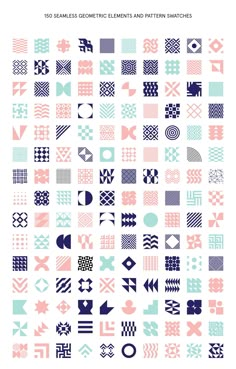 an abstract poster with different shapes and sizes