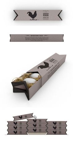 the packaging design is designed to look like it has been folded in two different sections