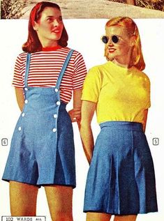 1945 Fashion, 1970s Summer Fashion, 70s Summer Fashion, Summer Vintage Outfits, 1940s Fashion Women, Decades Fashion, 1940s Women