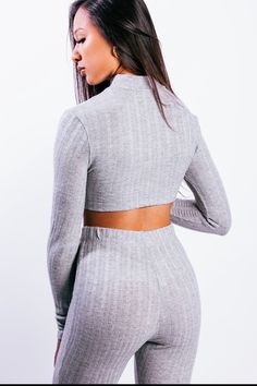 Introducing the Tap In Cable Knit Set, the ultimate cozy ensemble that will have you looking effortlessly stylish. This two-piece set features a cable knit crop top that comes with removable padding for customizable comfort. Its high rise ribbed leggings provide a flattering fit and are made from a stretchy and oh-so-comfy material. Crafted in a chic Heather Gray color, this set is perfect for lounging at home or stepping out in style. The cable knit design adds a touch of texture and sophistica Knit Two Piece Set, Ribbed Leggings, Knit Crop Top, Knit Crop, Knit Set, Knitting Designs, Cable Knit, Heather Grey, Two Piece Pant Set