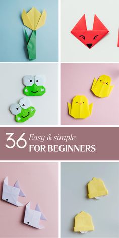 easy and simple origami crafts for beginners that you can make with paper