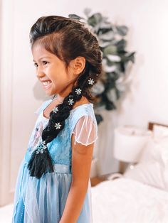 Click here to learn how to make the Elsa braid from Frozen on cute Princess Aesthetic Dresses Black, Princess Aesthetic Dresses