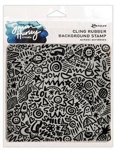 the crafter's workshop cling rubber background stamp set, black and white