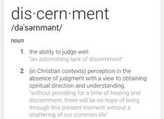 the words dis - cernment are in different languages