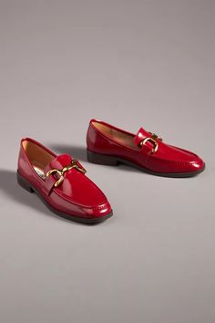 Bibi Lou Zagreb Leather Loafers | Anthropologie Womens Saddle Shoes, Metallic Flats, Chunky Loafers, Anthropologie Shoes, Trends 2023, Fancy Shoes, Bow Flats, Red Shoes, Fall 2024