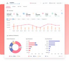 the dashboard screen shows data, graphs and other items that can be used to create an info