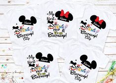 Family Disney Birthday Trip Disney Birthday Vacation Matching Family Custom T-shirt Disney Birthday Trip, First Disney Trip, Disney Birthday Shirt, Matching Birthday Shirts, Disneyland Birthday, Disney Family Vacation Shirts, Birthday Squad Shirts, Disney Vacation Shirts, Family Disney Trip