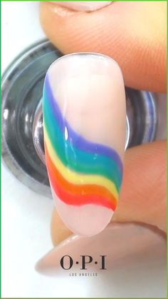 Ready for #Spring? Watch our step by step tutorial to learn how to recreate this #rainbow nail art design 🌈 @kaitmosh #springnails #marchnails #gel #gelmani #gelideas #springnaildesigns #gelnailideas #opi #colorful #manicure Colorful Manicure, Rainbow Nail Art, Rainbow Nail, Nail Art Techniques, Gel Mani, Diy Nail Designs, Diy Spring, Spring Nail Art, Jumping For Joy