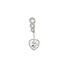 Titanium and CZ Heart Belly Ring - 14 Gauge - Spencer's Belly Ring, Belly Rings, Body Jewelry, Jewelry Shop, Shop Now, Ring