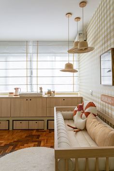 a living room filled with furniture and decor