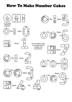 how to make number cakes worksheet with numbers and symbols in the form of letters