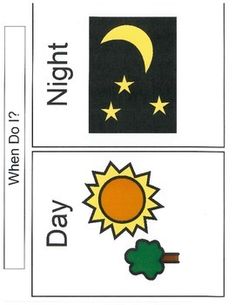 this is an image of a night and day card