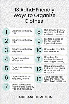 Ways To Organize Clothes, Asd Spectrum, Organize Clothes, Tidy Bedroom, Organizing Clothes, 2024 Goals, Home Organizing, Storage Tips, Ways To Organize