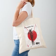 Get my art printed on awesome products. Support me at Redbubble #RBandME: http://www.redbubble.com/people/catcoconut-art/works/45030498-rumble-fish?p=cotton-tote-bag&asc=u Fish Tote Bag, Cotton Totes, Cotton Tote Bags, Bag Sale