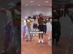 people are dancing in a dance studio with the caption beissi nuunana