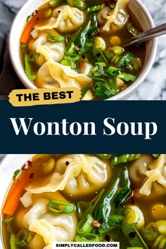 the best wonton soup recipe with noodles and vegetables