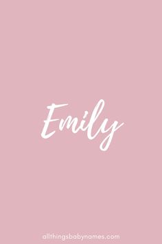 the word family written in white on a pink background with an image of a baby's name