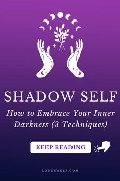 the cover of shadow self how to embrace your inner darkness and techniques by keep reading