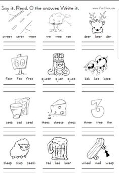 worksheet with pictures and words to help students learn how to write