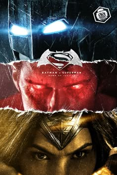 the movie poster for wonder and man of steel is shown in three different colors, including red